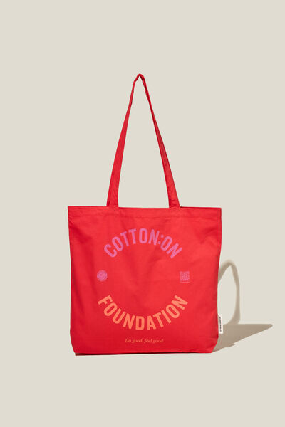 Foundation Adults Tote Bag, COF LOGO/DEEP RED