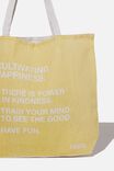 Typo Difference Tote Bag, CULTIVATING HAPPINESS - alternate image 2