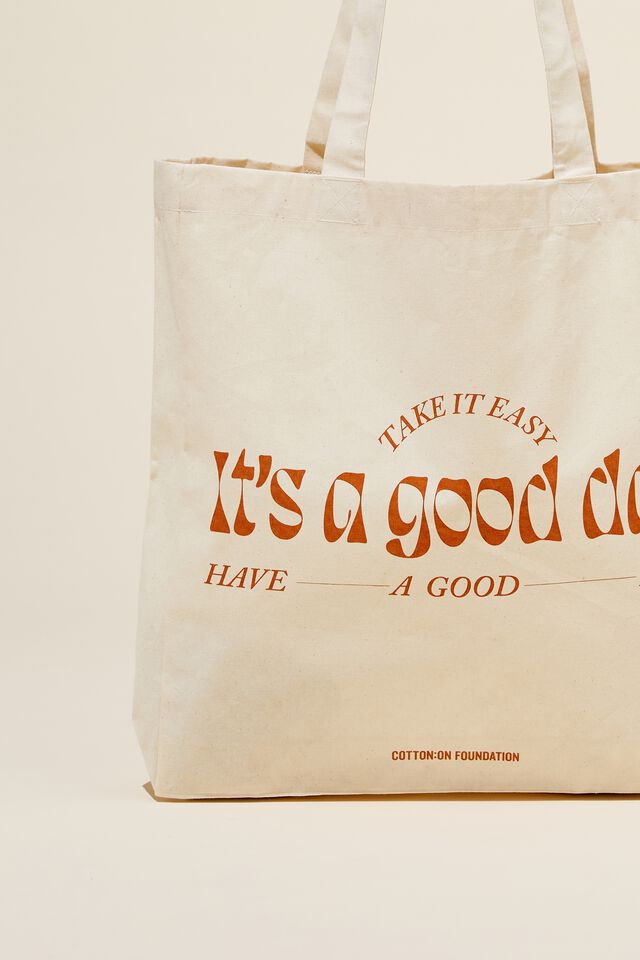 Foundation Adults Organic Tote Bag, IT S A GOOD DAY