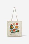 Foundation Typo Recycled Tote Bag, UNPREDICTABLE FLOWER - alternate image 2