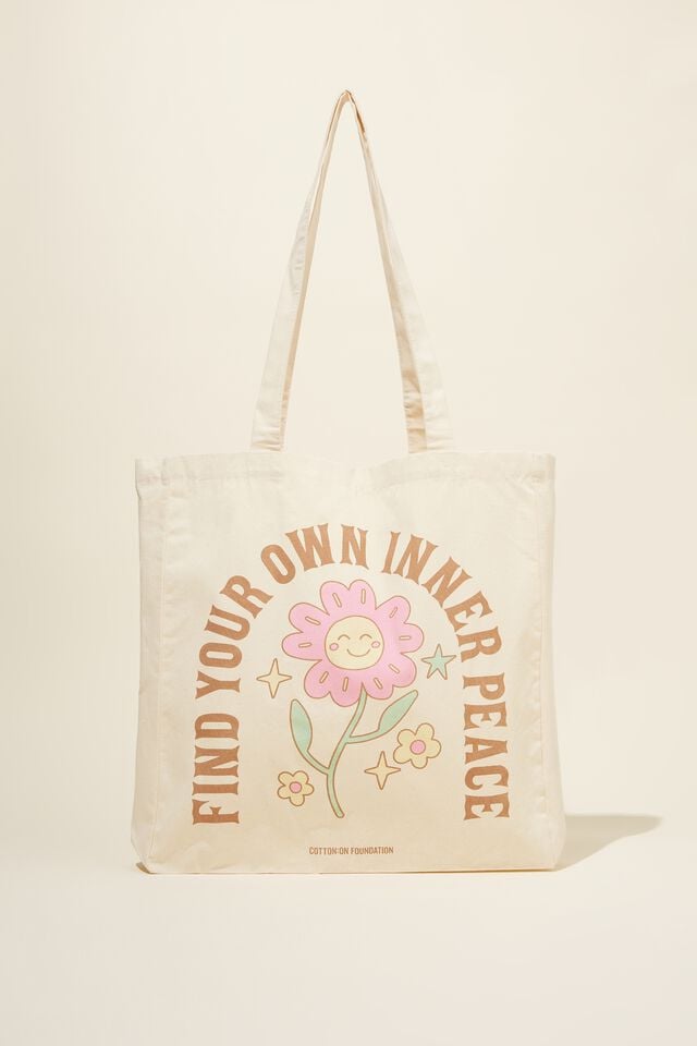 Foundation Body Recycled Tote Bag, INNER PEACE