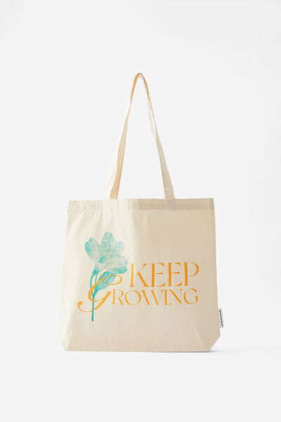 Foundation Factorie Tote Bag, KEEP GROWING