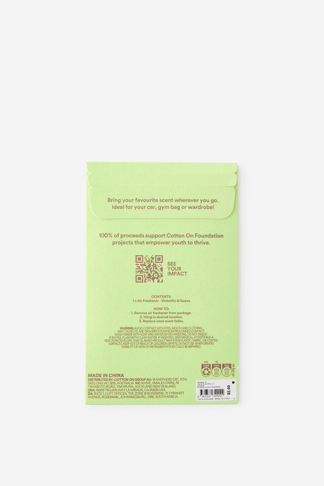 Foundation Air Freshener, WATER LILLY & GUAVA