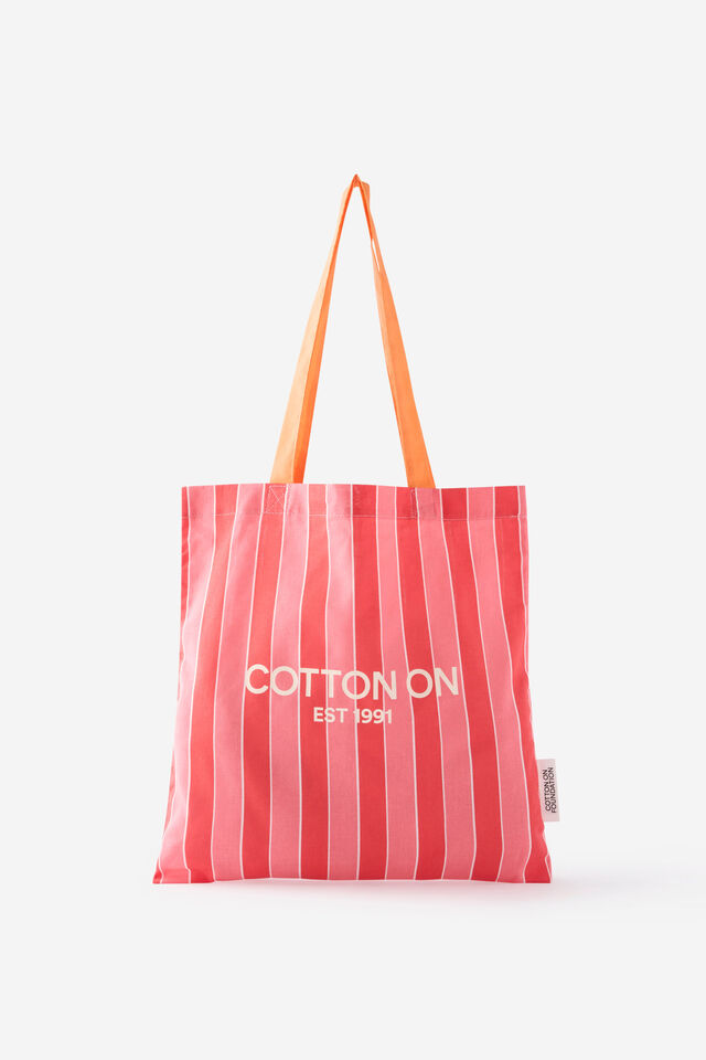 Foundation Mini Tote, THIN STRIPE TOMATO