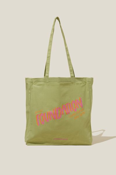 Foundation Adults Recycled Tote Bag, FOUNDATION PEA GREEN
