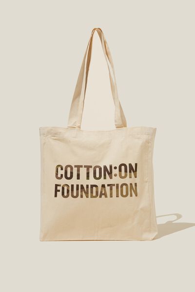 Foundation Adults Recycled Tote Bag, CAMO COF