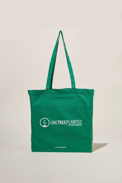 Foundation Adults Recycled Tote Bag, ONE TREE X FOUNDATION JADE GREEN