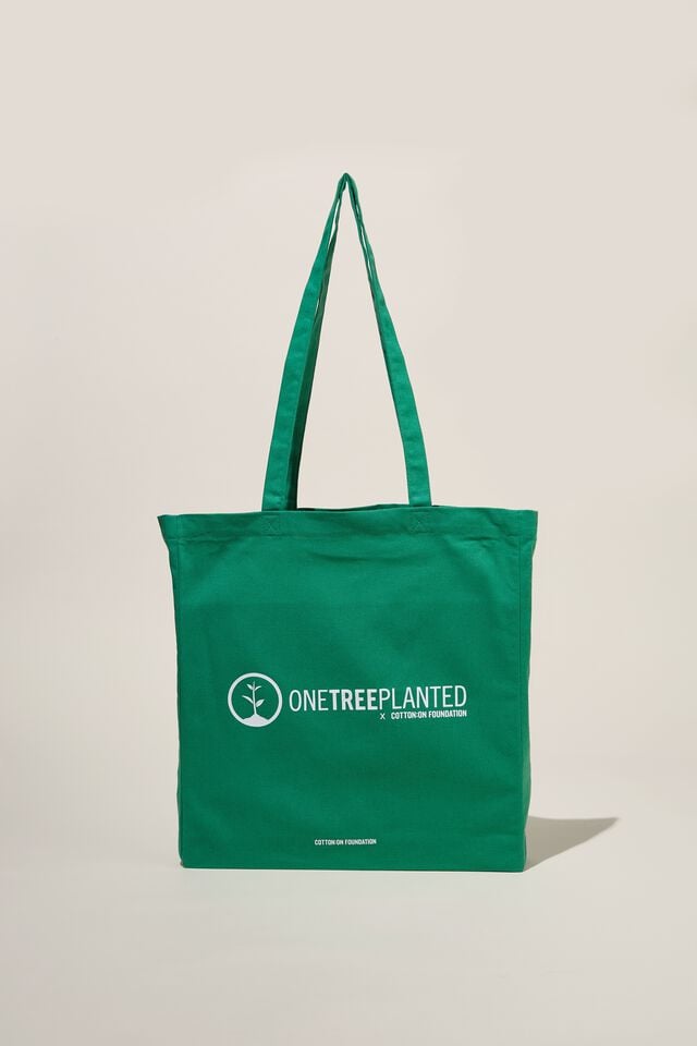 Foundation Adults Recycled Tote Bag, ONE TREE X FOUNDATION JADE GREEN