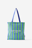 Foundation Mini Tote, THIN STRIPE SHAMROCK - example image 1