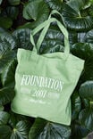 Foundation Adults Recycled Tote Bag, FOUNDATION/SWEET GREEN - alternate image 1