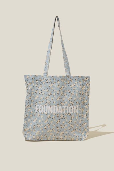 Foundation Adults Recycled Tote Bag, DAISY BLUE