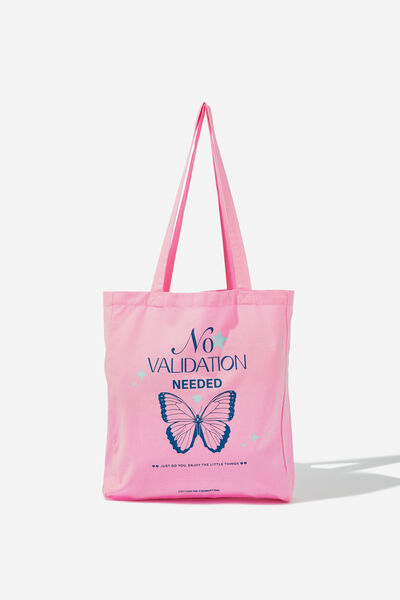 Foundation Typo Recycled Tote Bag, NO VALIDATION NEEDED