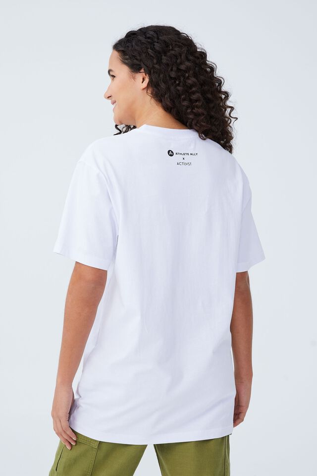 Athlete Ally X Actiivst Unisex T-Shirt, WHITE