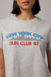 Cotton Graphic Tee, GREY MARLE / NYC RUN CLUB - alternate image 4