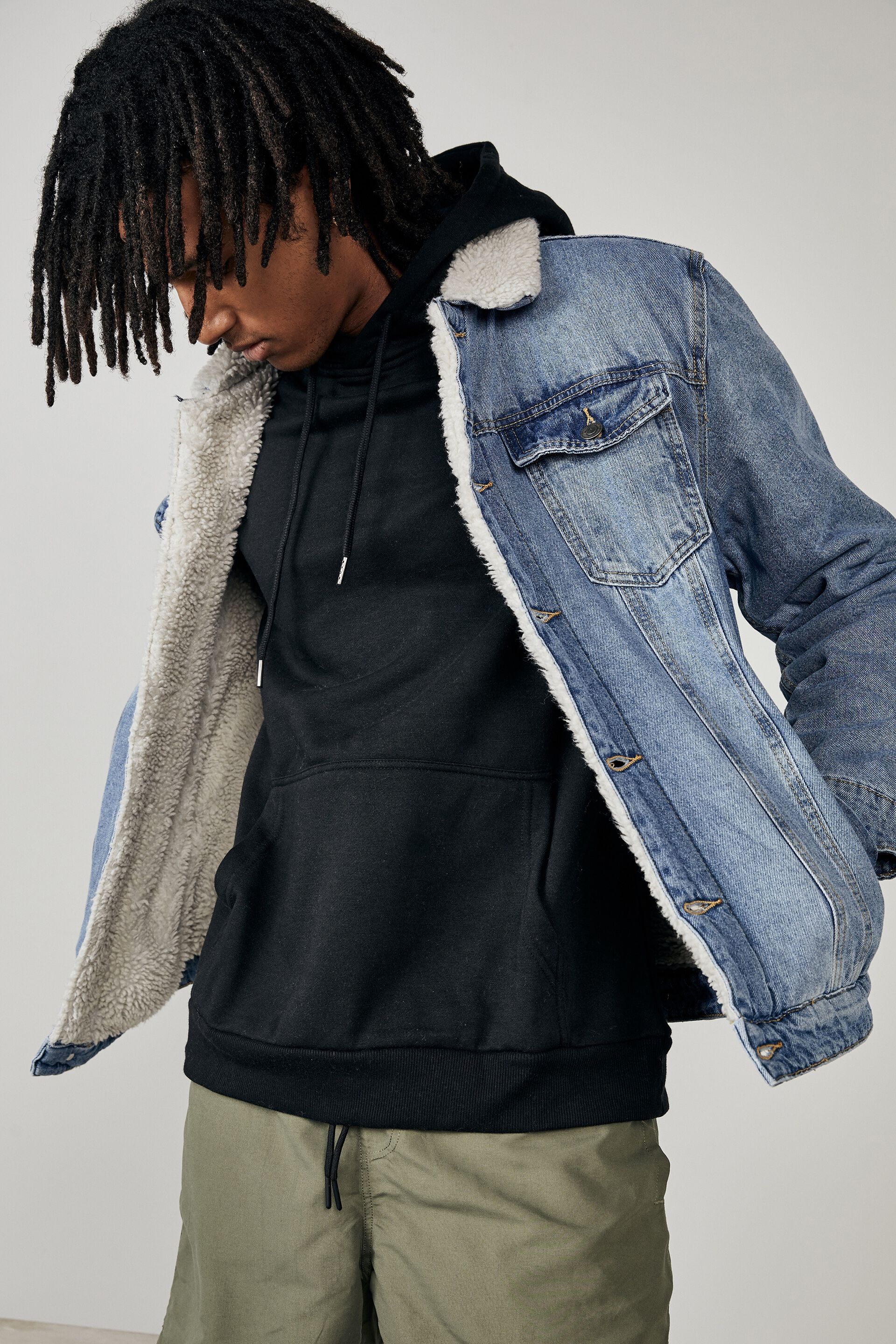 Denim Sherpa Jacket | Men's Fashion & Accessories | Factorie