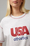 Baggy Graphic Tee, SILVER MARLE/USA ATHLETICS - alternate image 4