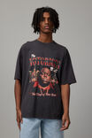 Oversized Music Merch T Shirt, LCN MT WASHED BLACK/BIGGIE KING OF NY - alternate image 1