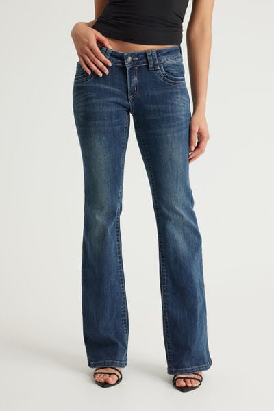 Twin Peak Bootcut Jean, LUNA INDIGO/PKT EMB