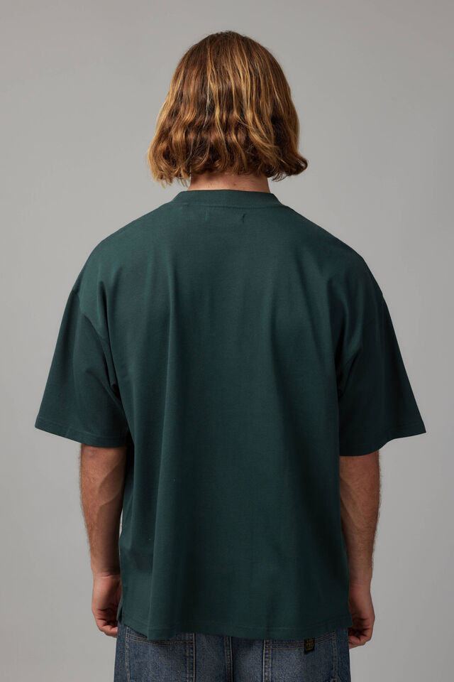 Heavy Weight Box Fit Graphic Tshirt, UC IVY GREEN/LA BADGE
