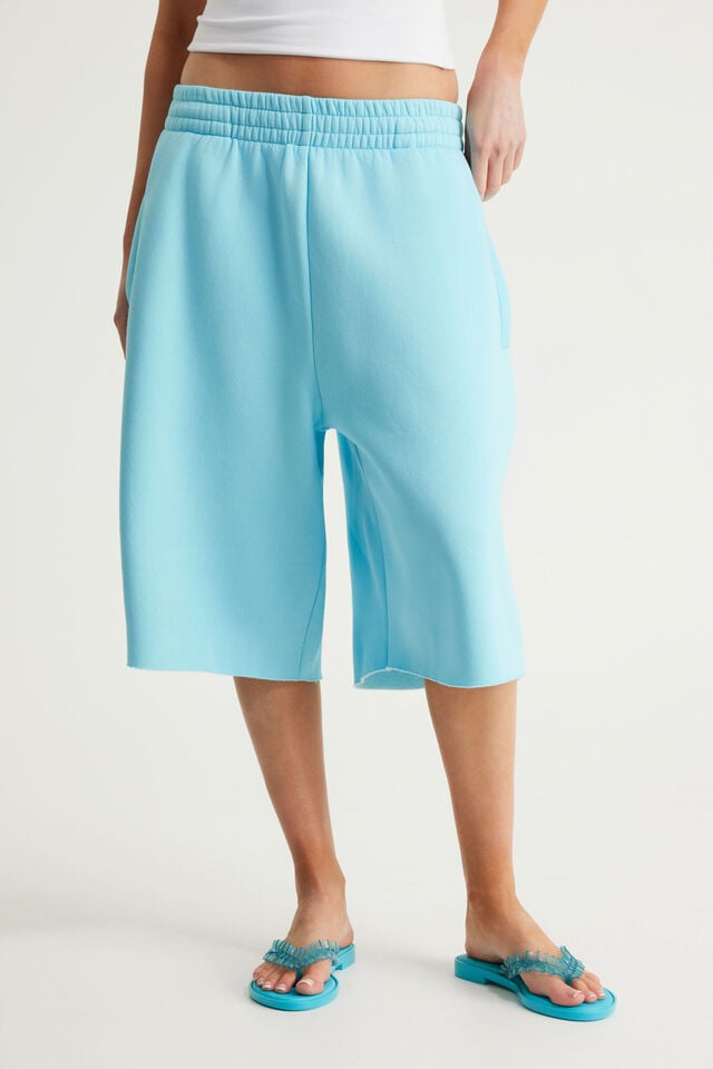 Authentics Baggy Track Short, WASHED LAGUNA BLUE