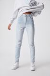The Skinny High Rise Jean, DISTRESSED FESTIVAL BLUE