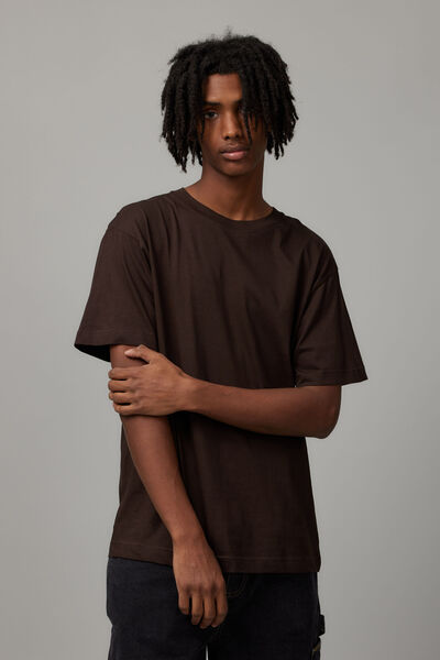 Relaxed Fit Basic T Shirt, CHOC TORTE