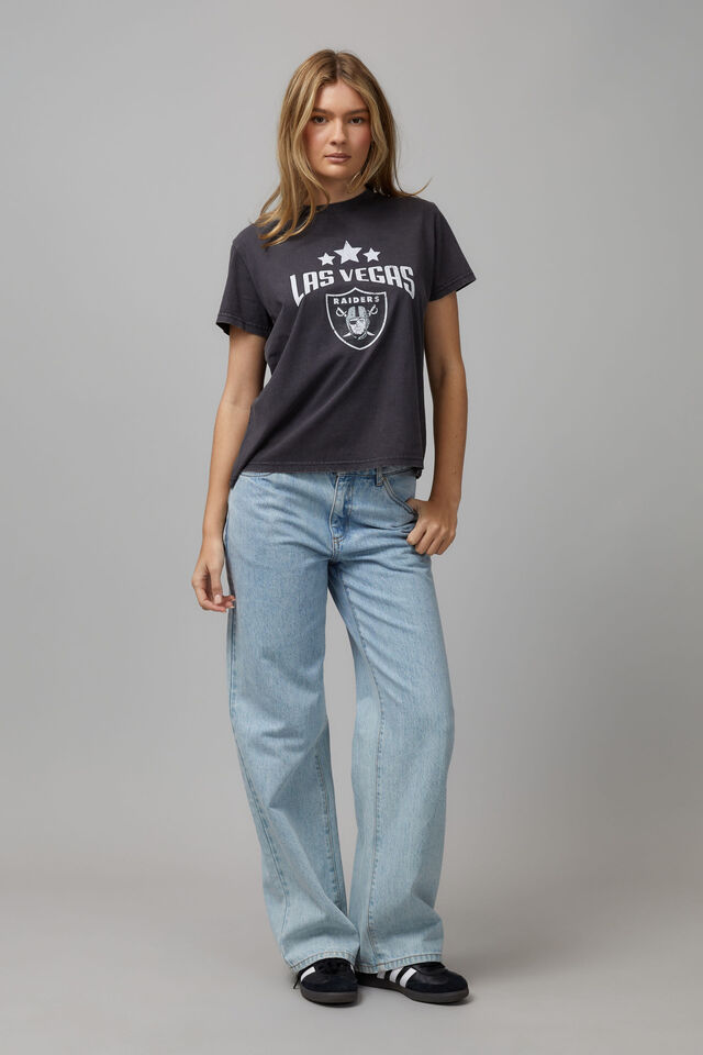 Nfl Everyday Graphic Tee, LCN NFL WASHED BLACK/RAIDERS