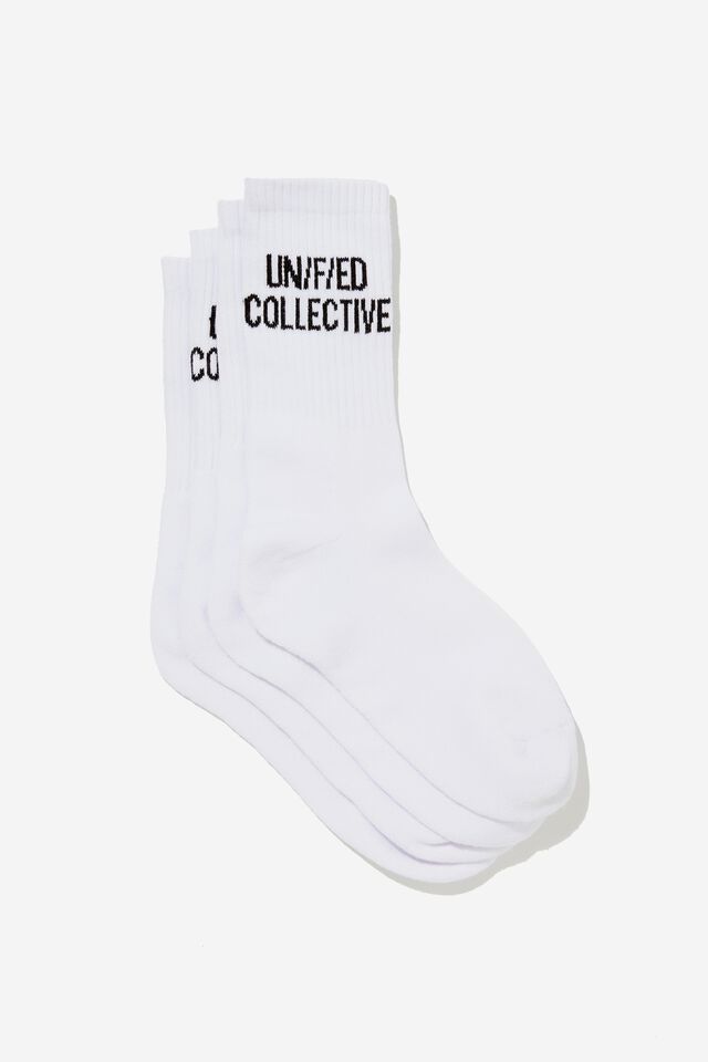 Unisex Rib Sock - 2Pk, UNIFIED COLLECTIVE WHT