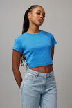 Cropped Fitted Tee, BLUE - alternate image 1