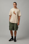 Oversized Music Merch T Shirt, LCN BRA BEIGE/STONEBWOY - alternate image 2