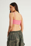 Snatched Crop Cami, HYPER PINK - example image 3