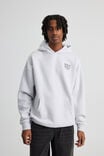 Half Half Hoodie, HH SILVER MARLE/HALF HALF WORLDWIDE GRAFITTI - alternate image 2