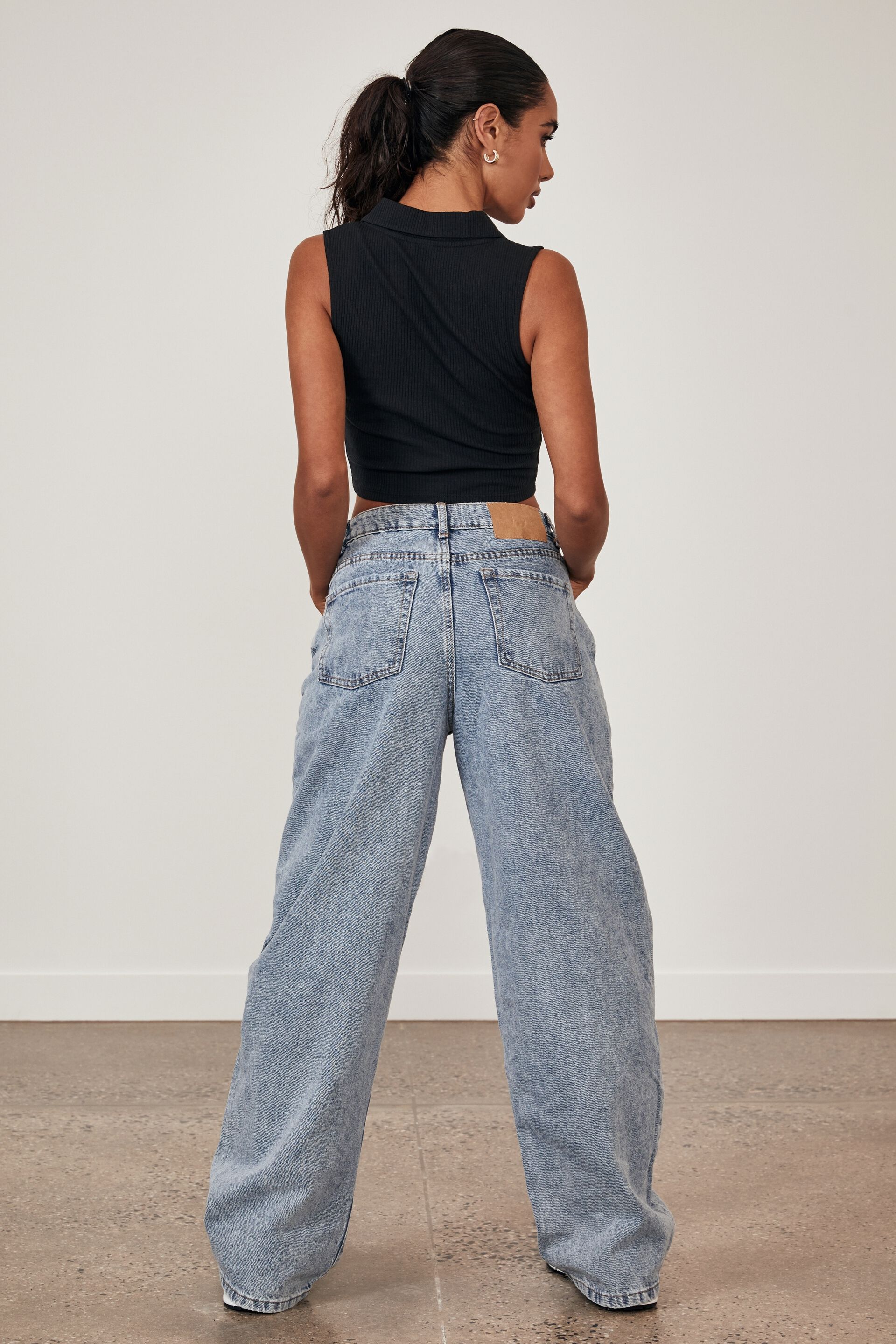 super high waisted baggy jeans