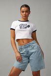 Cropped Fitted Graphic Tee, VENICE BEACH / WHITE NAVY - alternate image 4