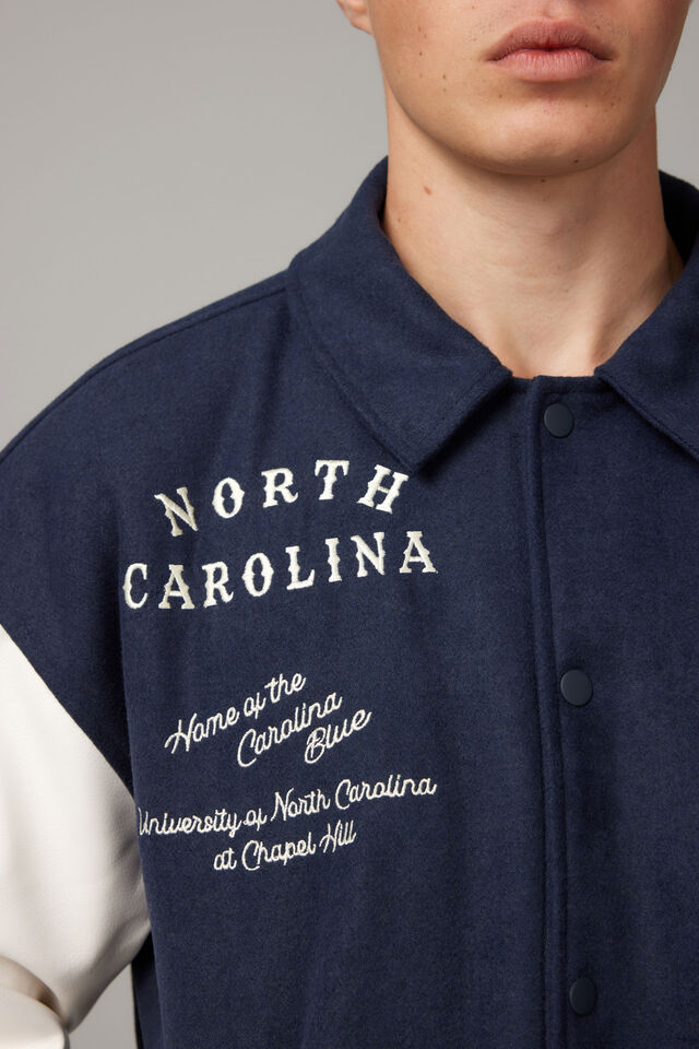 North Carolina Varsity Jacket, LCN UNC NAVY/NORTH CAROLINA