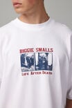 Box Fit Music Merch T Shirt, LCN MT WHITE/BIGGIE EDITORIAL - alternate image 3
