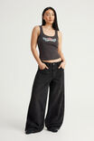 Mega Baggy Jean, BLACK/YOU RE MY BUTTERFLY - example image 3