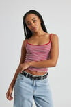 Classic Cami, RED/GREY MARLE STRIPE - alternate image 1