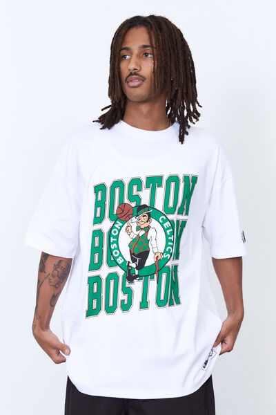 Oversized Nba T Shirt, LCN NBA WHITE/BOISTON CELTICS TRIPLE