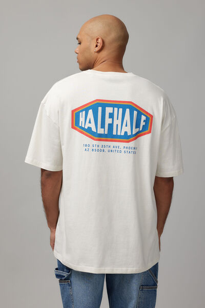 Half Half Oversized T Shirt, HH VAPOUR/ADDRESS BOX