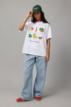 Baggy Graphic Tee, WHITE/FRUIT AND VEG - alternate image 1