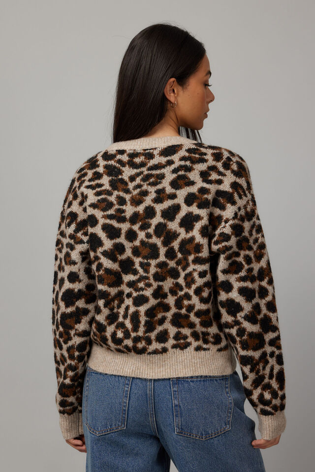 Freya Leopard Knit Cardigan, LEOPARD