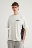Half Half Box Fit Panelled Tee, HH CLOUD/NAVY BLAZER TREKKER - example image 1