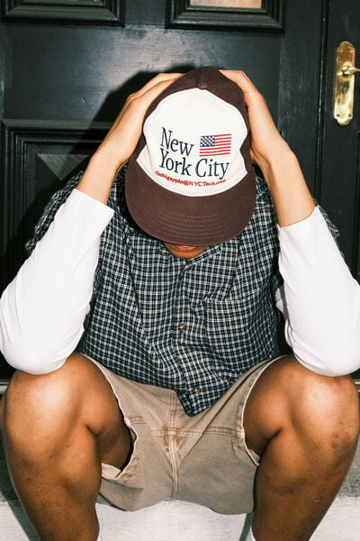 New York City Golf Cap, CHOC TORTE BEIGE