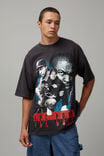 Oversized Music Merch T Shirt, LCN MT WASHED BLACK/ICE CUBE LIGHTENING - alternate image 1
