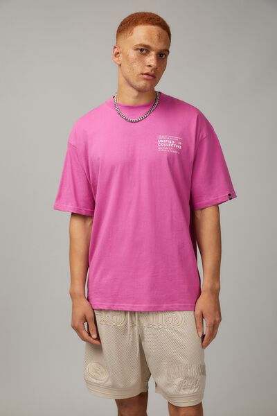 Box Fit Unified Tshirt, MAGENTA/UNIFIED CENTRE