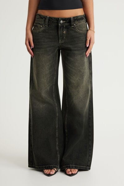Era Low Super Wide Jean, SANCTUM - STUDDED POCKET