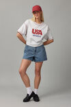 Baggy Graphic Tee, SILVER MARLE/USA ATHLETICS - alternate image 2