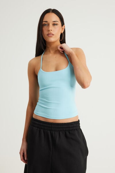 Snatched Halter Top, LAGUNA BLUE