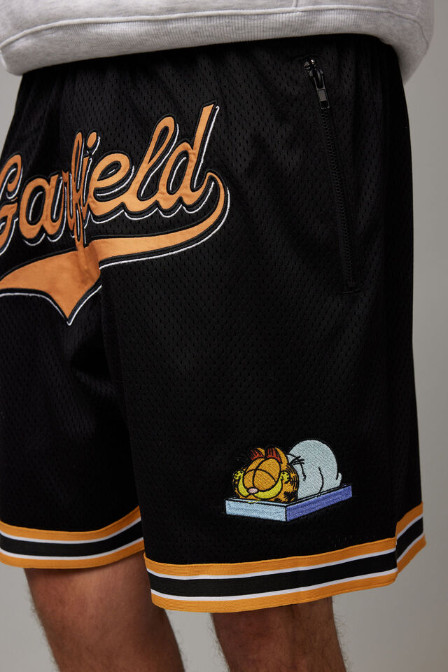 Garfield Basketball Short, LCN GAR BLACK/CLASSIC GARFIELD